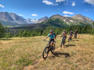 women's mountain bike camp in the Chilcotins backcountry